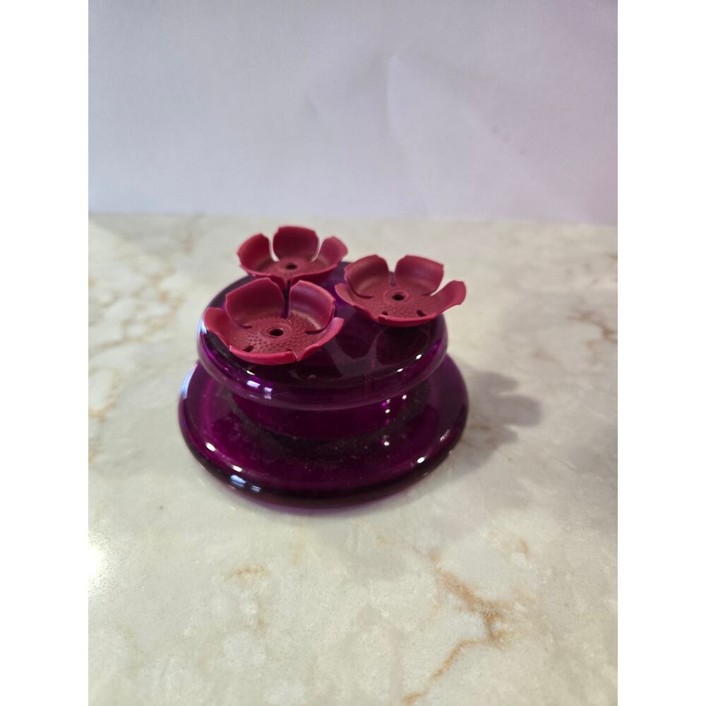 Hummingbird Feeder Sitting Style Purple Red 4" Wide x 2" Tall Outdoors
